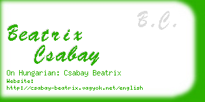 beatrix csabay business card